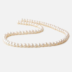 5-5.5mm Off White side drilled Off Round freshwater pearls 15 inch 78 pieces A (ONLINE ORDER ONLY)
