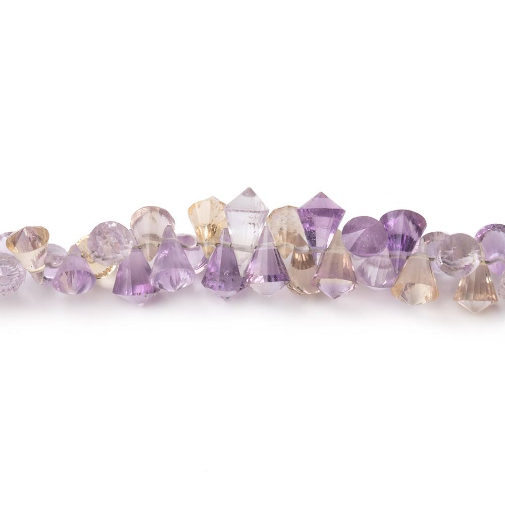 5.5x5-8.5x5mm Ametrine top drilled faceted pendulum beads 8.5 inch 110 pieces (ONLINE ORDER ONLY)
