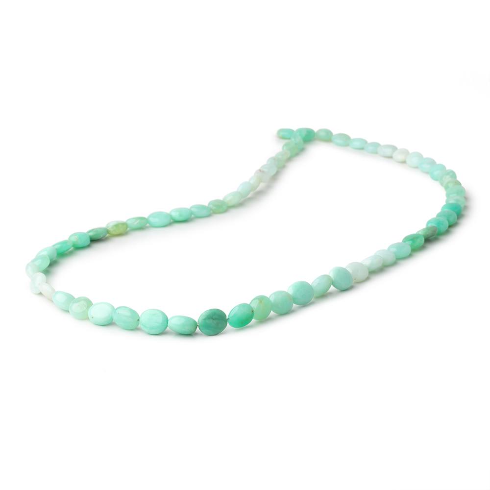 5.5x5-8x7mm Tanzanian Green Opal Plain Oval Beads 17.5 inch 62 pieces (ONLINE ORDER ONLY)