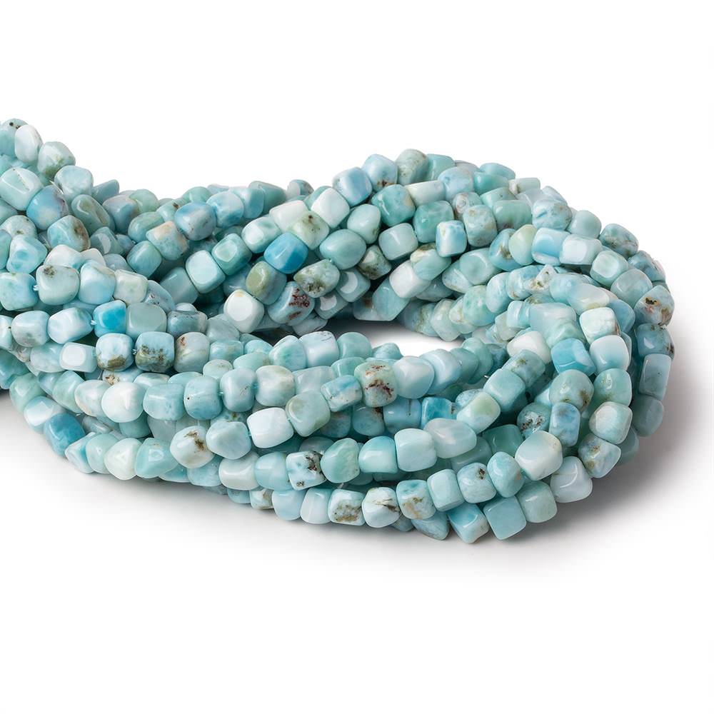 5.5x5.5-6x6mm Larimar plain cubed nuggets 15.5 inch 65 beads (ONLINE ORDER ONLY)
