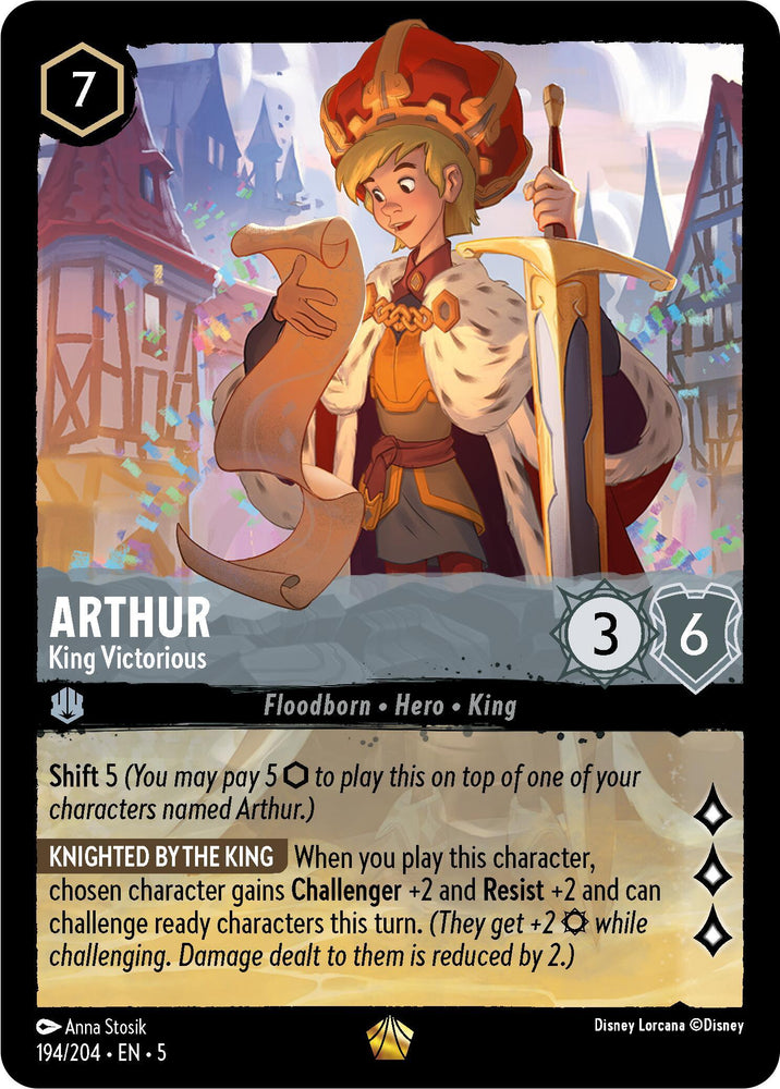 Arthur - King Victorious (194/204) [Shimmering Skies] (ONLINE ORDER ONLY)