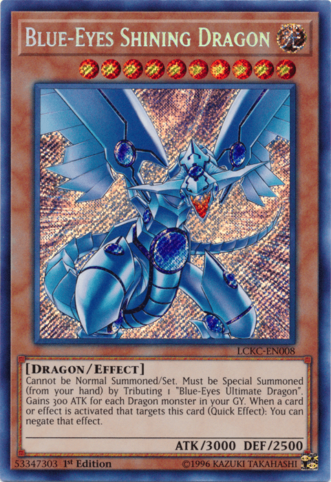 Blue-Eyes Shining Dragon [LCKC-EN008] Secret Rare (ONLINE ORDER ONLY)