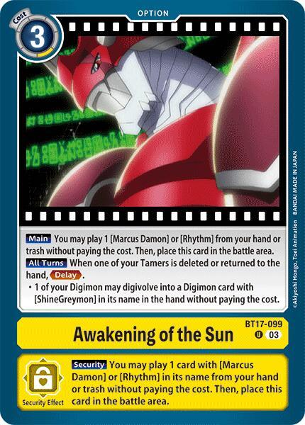 Awakening of the Sun [BT17-099] [Secret Crisis] (ONLINE ORDER ONLY)