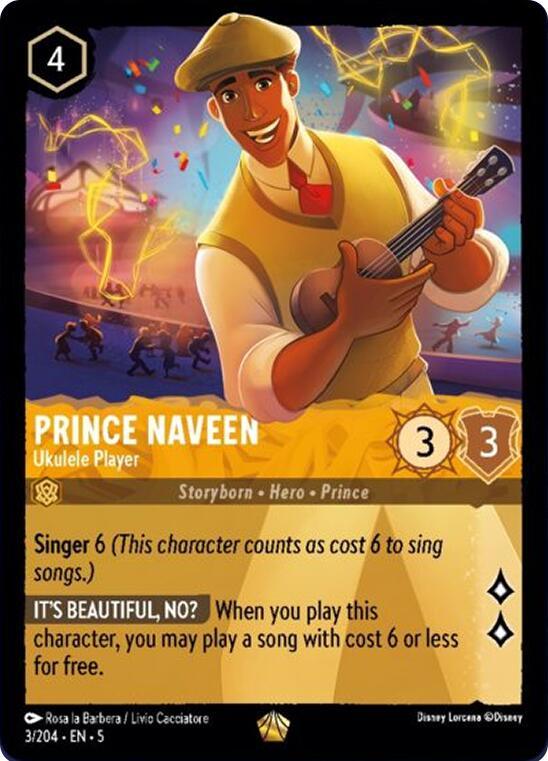Prince Naveen - Ukulele Player (3/204) [Shimmering Skies] (ONLINE ORDER ONLY)