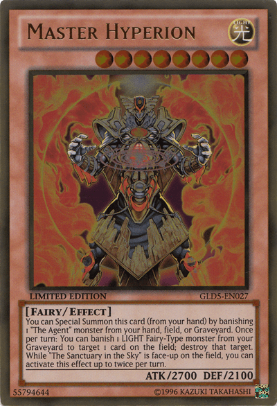 Master Hyperion [GLD5-EN027] Gold Rare (ONLINE ORDER ONLY)