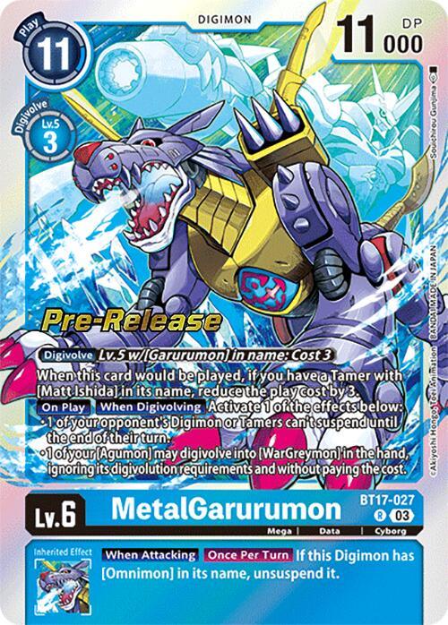 MetalGarurumon [BT17-027] [Secret Crisis Pre-Release Cards] (ONLINE ORDER ONLY)