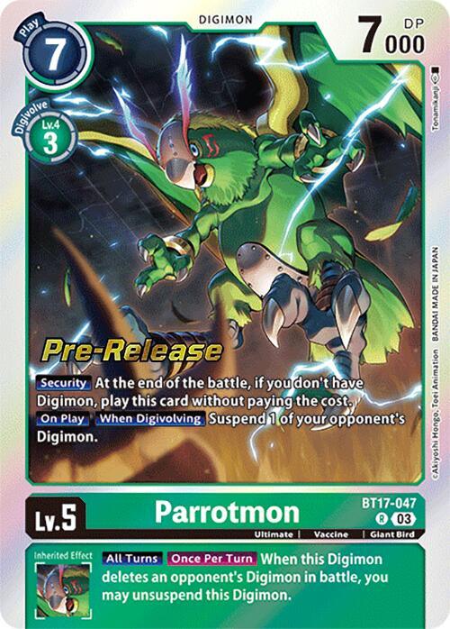Parrotmon [BT17-047] [Secret Crisis Pre-Release Cards] (ONLINE ORDER ONLY)