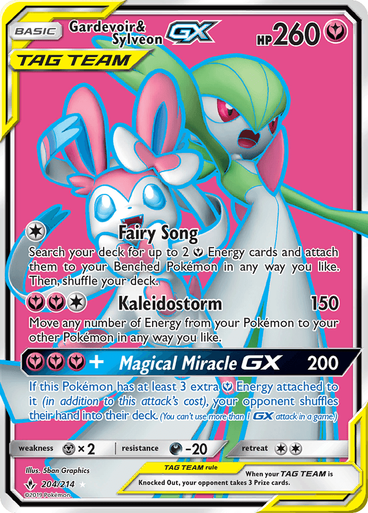Gardevoir & Sylveon GX (204/214) [Sun & Moon: Unbroken Bonds] (Online Only)