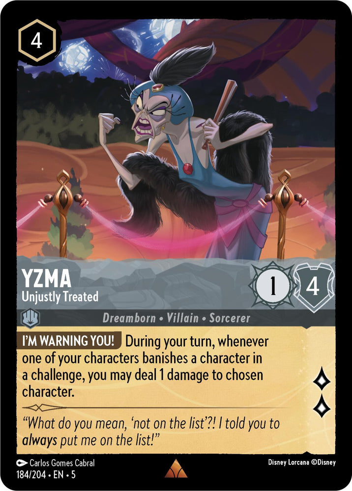 Yzma - Unjustly Treated (184/204) [Shimmering Skies] (ONLINE ORDER ONLY)