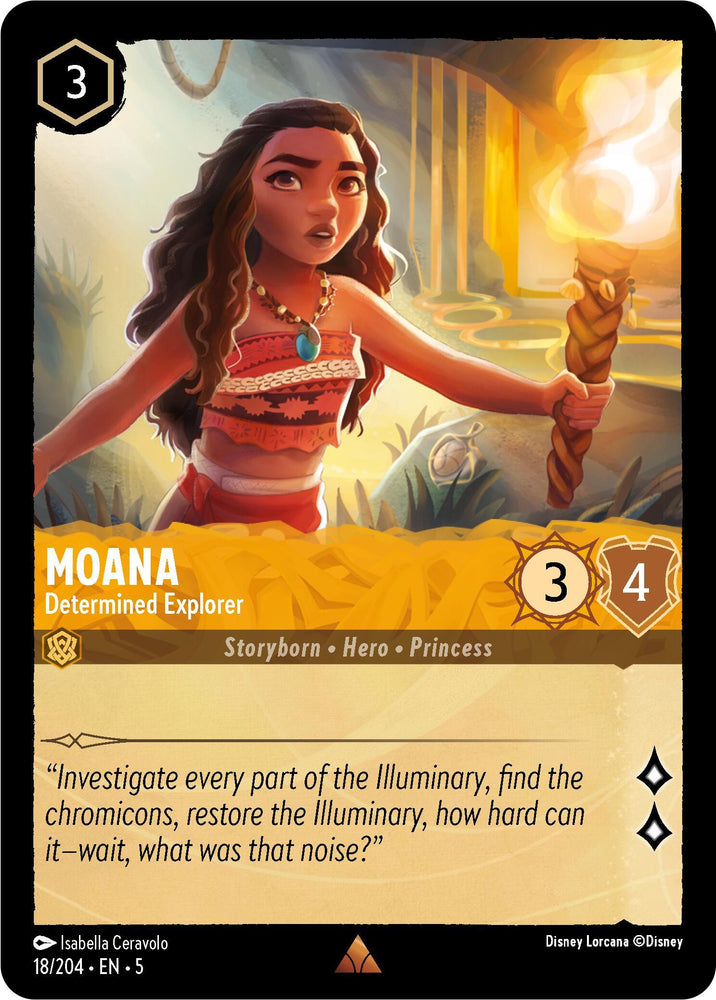 Moana - Determined Explorer (18/204) [Shimmering Skies] (ONLINE ORDER ONLY)