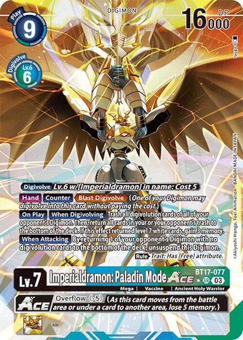 Imperialdramon: Paladin Mode ACE [BT17-077] (Alternate Art) [Secret Crisis] (ONLINE ORDER ONLY)