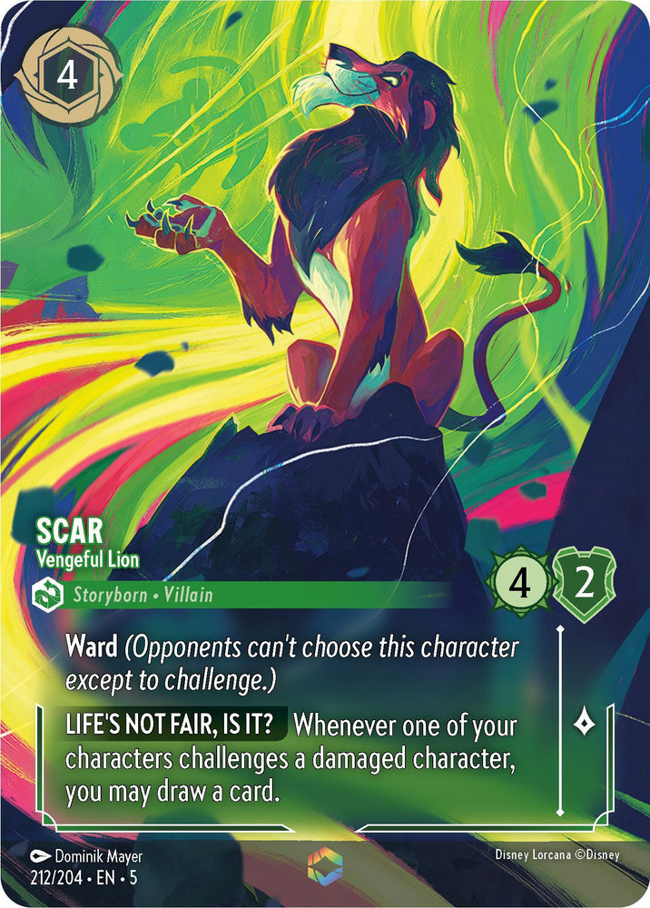 Scar - Vengeful Lion (Enchanted) (212/204) [Shimmering Skies] (ONLINE ORDER ONLY)