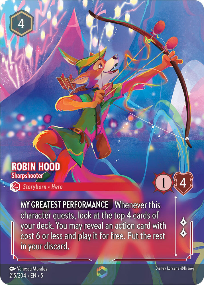 Robin Hood - Sharpshooter (Enchanted) (215/204) [Shimmering Skies] (ONLINE ORDER ONLY)