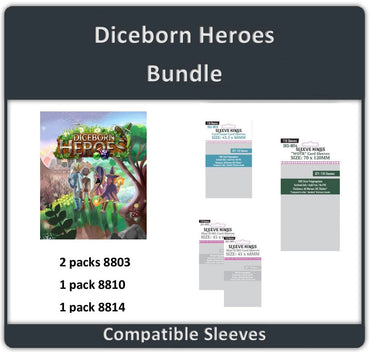 "Diceborn Heroes" Compatible Card Sleeve Bundle (8803 X 2 + 8810 X 1 + 8814 X 1) (ONLINE ORDER ONLY)