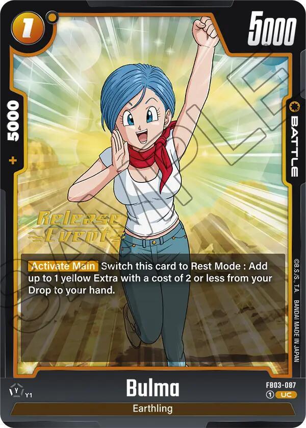 Bulma (FB03-087) [Raging Roar Release Event Cards] (ONLINE ORDER ONLY)