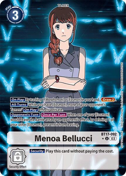 Menoa Bellucci [BT17-092] (Box Promotion Pack: Secret Crisis) [Secret Crisis] (ONLINE ORDER ONLY)