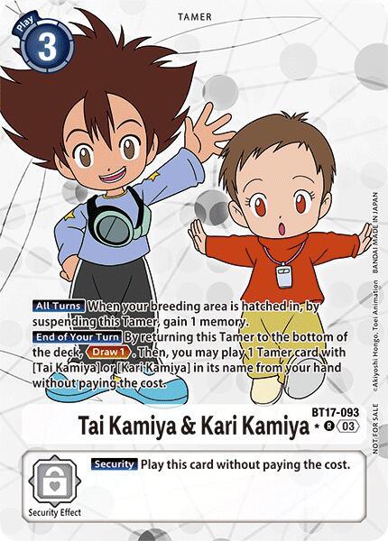 Tai Kamiya & Kari Kamiya [BT17-093] (Box Promotion Pack: Secret Crisis) [Secret Crisis] (ONLINE ORDER ONLY)
