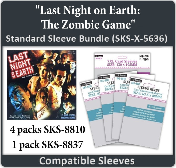 "Last Night on Earth: The Zombie Game" + Expansions Compatible Sleeve Bundle (8810 x 4, 8837 x 1) (ONLINE ORDER ONLY)