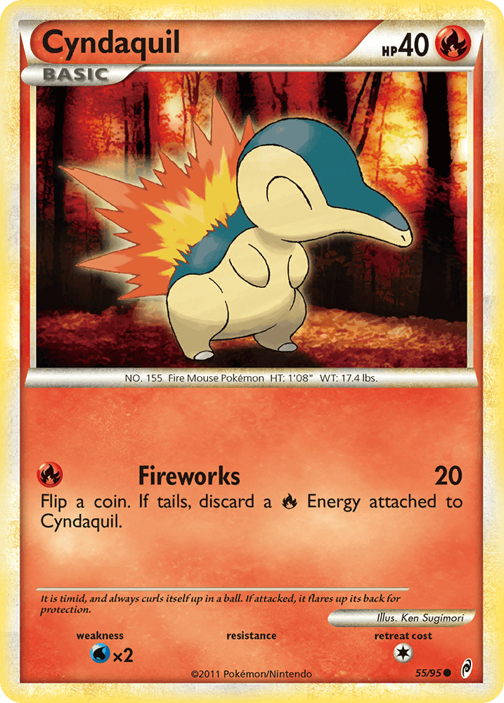 Cyndaquil (55/95) [HeartGold & SoulSilver: Call of Legends] (Online Only)