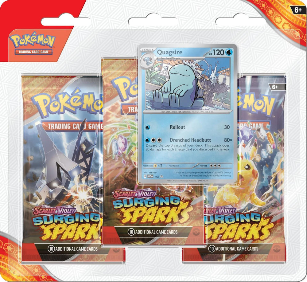 Surging Sparks 3 Pack Blisters [Quagsire] (ONLINE ORDER ONLY)