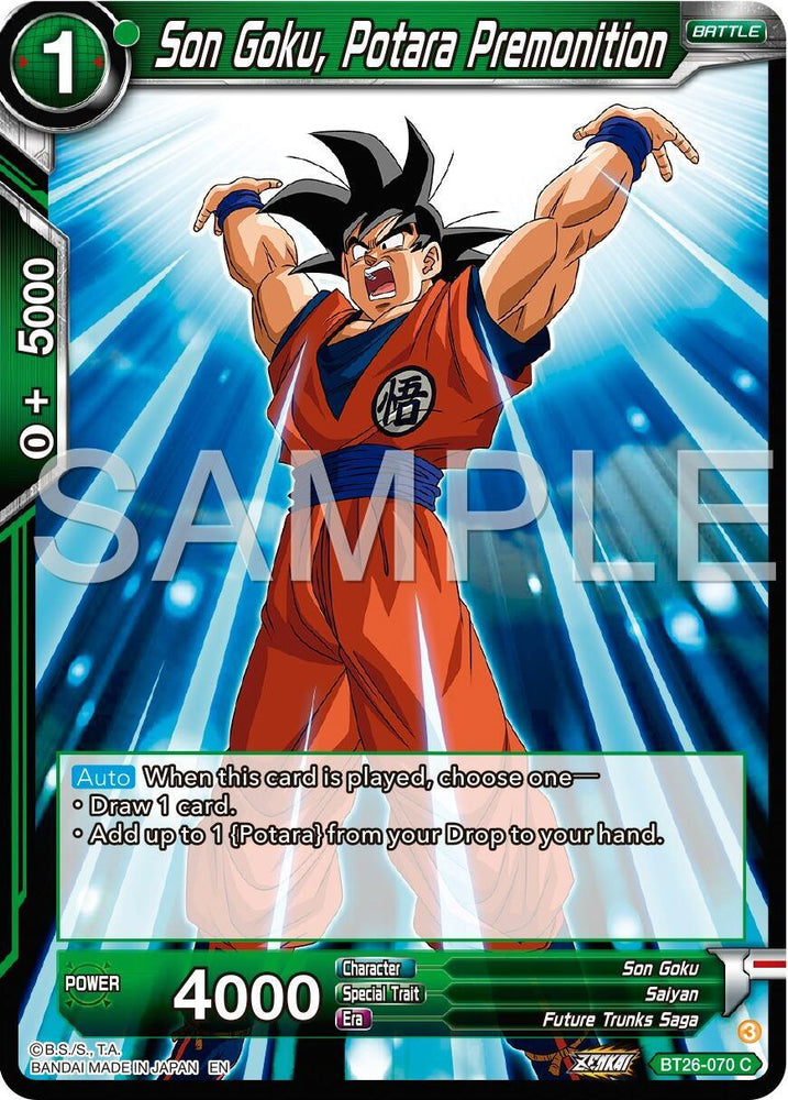 Son Goku, Potara Premonition (BT26-070) [Ultimate Advent] (ONLINE ORDER ONLY)