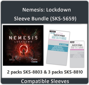 "Nemesis: Lockdown" Compatible Base Game Sleeve Bundle (8803 X 2 + 8810 X 3) (ONLINE ORDER ONLY)