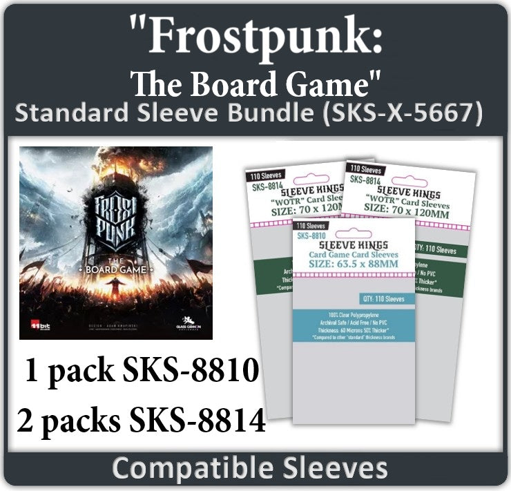 "Frostpunk: The Board Game" Compatible Card Sleeve Bundle (8810 X 1 + 8814 X 2) (ONLINE ORDER ONLY)