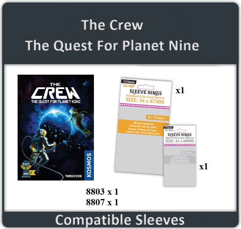 "The Crew: The Quest for Planet Nine" Compatible Sleeve Bundle (8803 X 1 + 8807 X 1) (ONLINE ORDER ONLY)