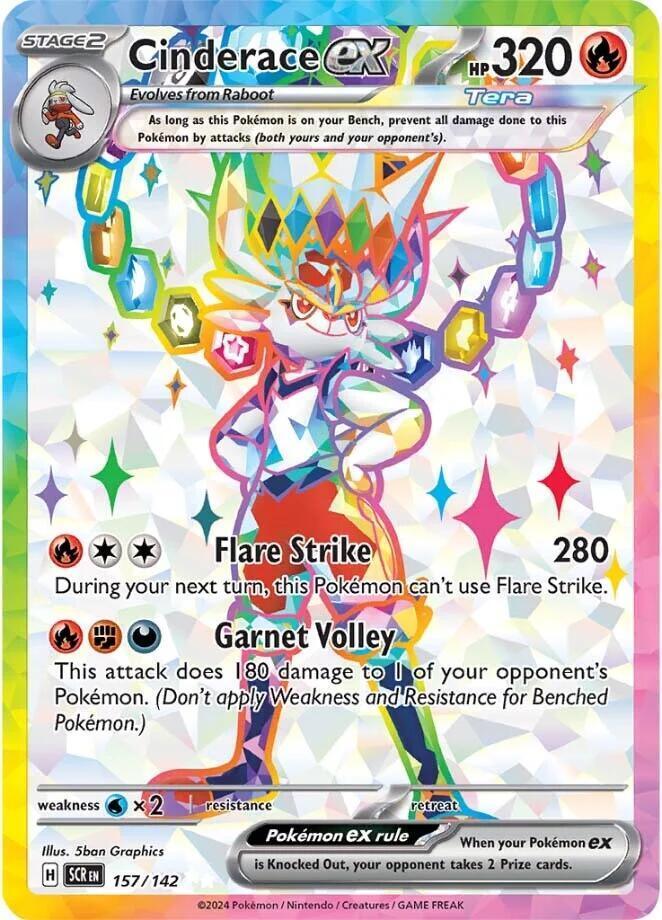 Cinderace ex (157/142) [Scarlet & Violet: Stellar Crown] (Online Only)