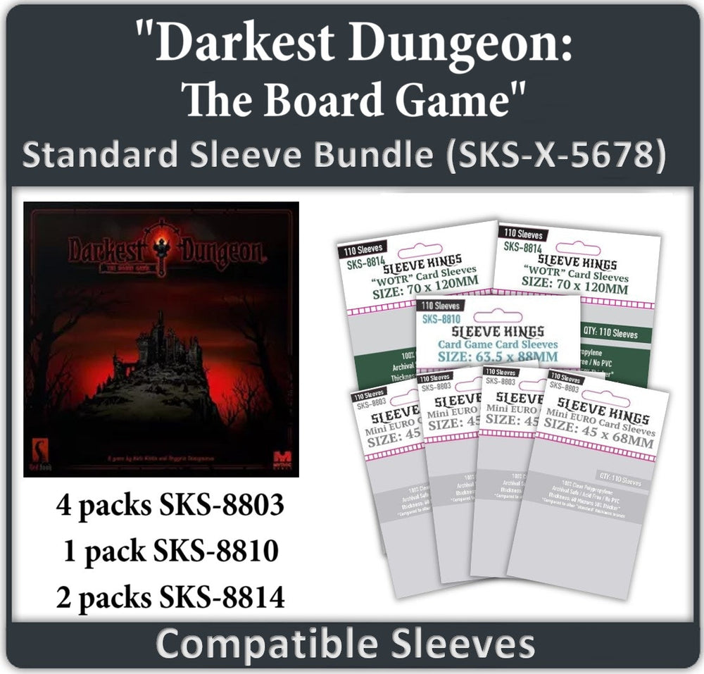 "Darkest Dungeon: The Board Game" Compatible Sleeve Bundle (8803 X 4, 8810 X 1, 8814 X 2) (ONLINE ORDER ONLY)
