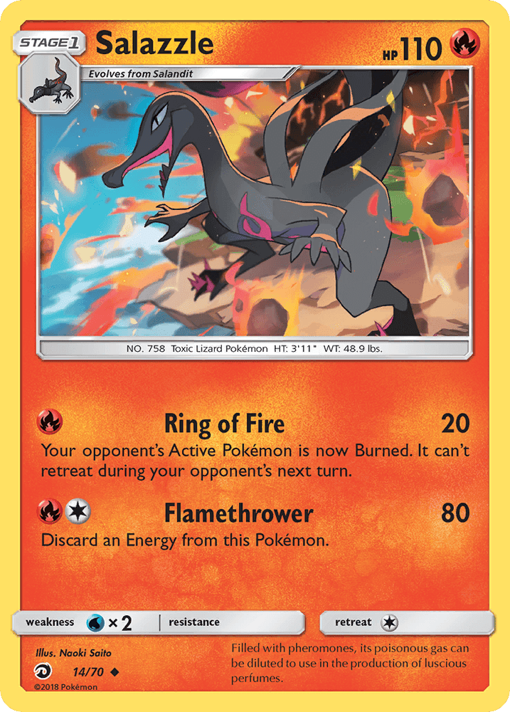Salazzle (14/70) [Sun & Moon: Dragon Majesty] (Online Only)