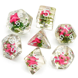 Pink Starfish Dice 7-Dice Set Resin Dungeons and Dragons Dice (Online Only)