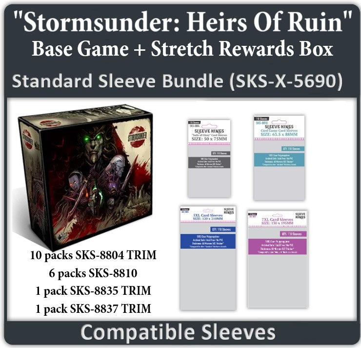"Stormsunder: Heirs Of Ruin" Base Game + Stretch Rewards Box Sleeve Bundle (8804 x 10 -TRIM + 8810 x 6 + 8835 x 1 TRIM + 8837 x 1 -TRIM) (ONLINE ORDER ONLY)