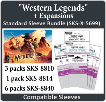 "Western Legends" + Expansions  Card Sleeve Bundle (SKS-8810 x 3, SKS-8814 x 1, SKS-8840 x 6) (ONLINE ORDER ONLY)