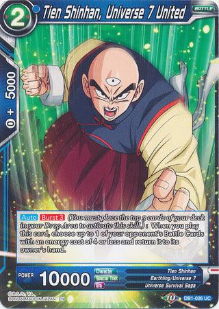 Tien Shinhan, Universe 7 United (DB1-026) [Dragon Brawl] (ONLINE ORDER ONLY)