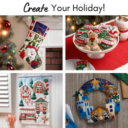 Tiny Stocking Ornaments Cross Stitch Kit – Set of 30 Mini Christmas Stockings (ONLINE ORDER ONLY)