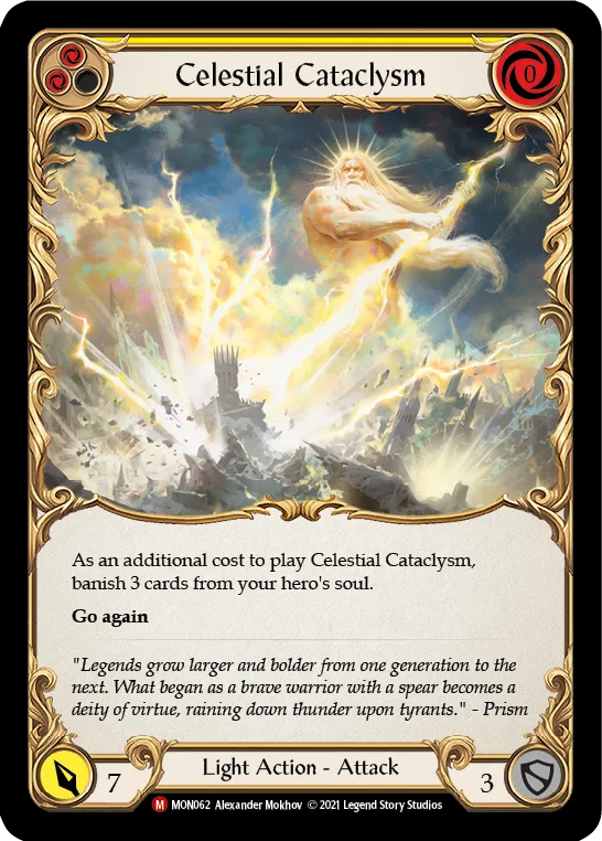 Celestial Cataclysm [MON062-RF] (Monarch)  1st Edition Rainbow Foil - Anime Imports LLC