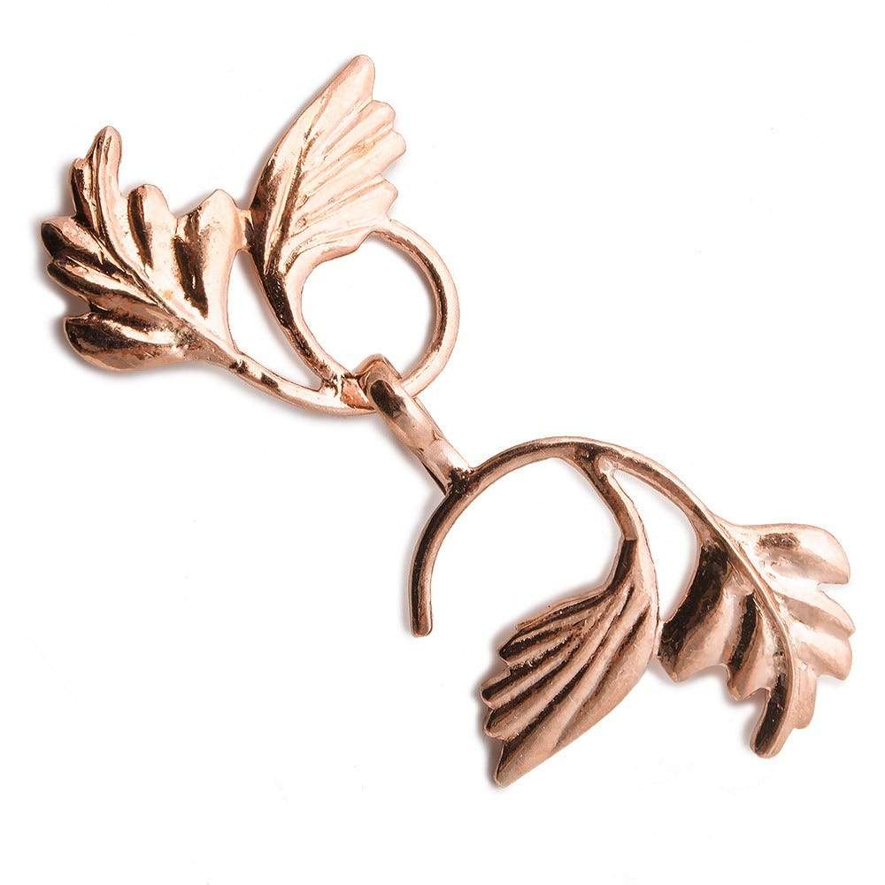 56x24mm Rose Gold plated Silver Hook & Eye Clasp acanthus Leaves 1 pcs (ONLINE ORDER ONLY)