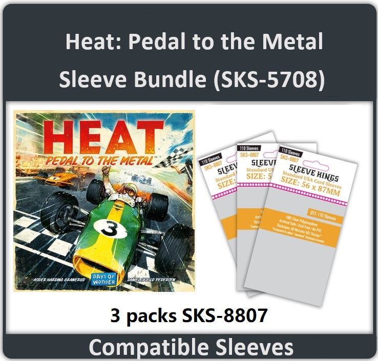 "Heat: Pedal to the Metal" Compatible Card Sleeve Bundle (8807 X 3) (ONLINE ORDER ONLY)