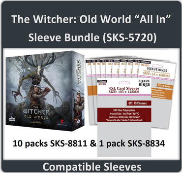 "The Witcher: Old World" (2023 Kickstarter) All-In Compatible Sleeve Bundle (8811 X 10 + 8834 X 1) (ONLINE ORDER ONLY)