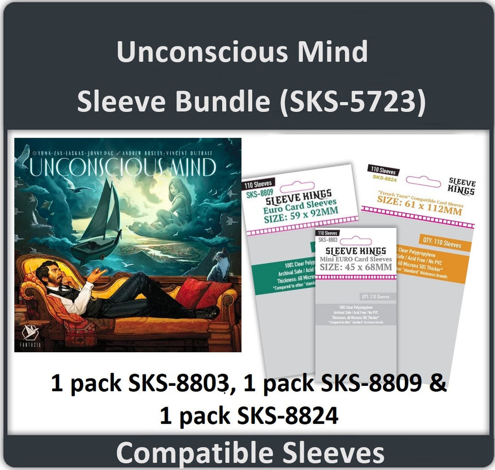 "Unconscious Mind" Board Game Compatible Sleeve Bundle (8803 X 1 + 8809 X 1 + 8824 X 1) (ONLINE ORDER ONLY)