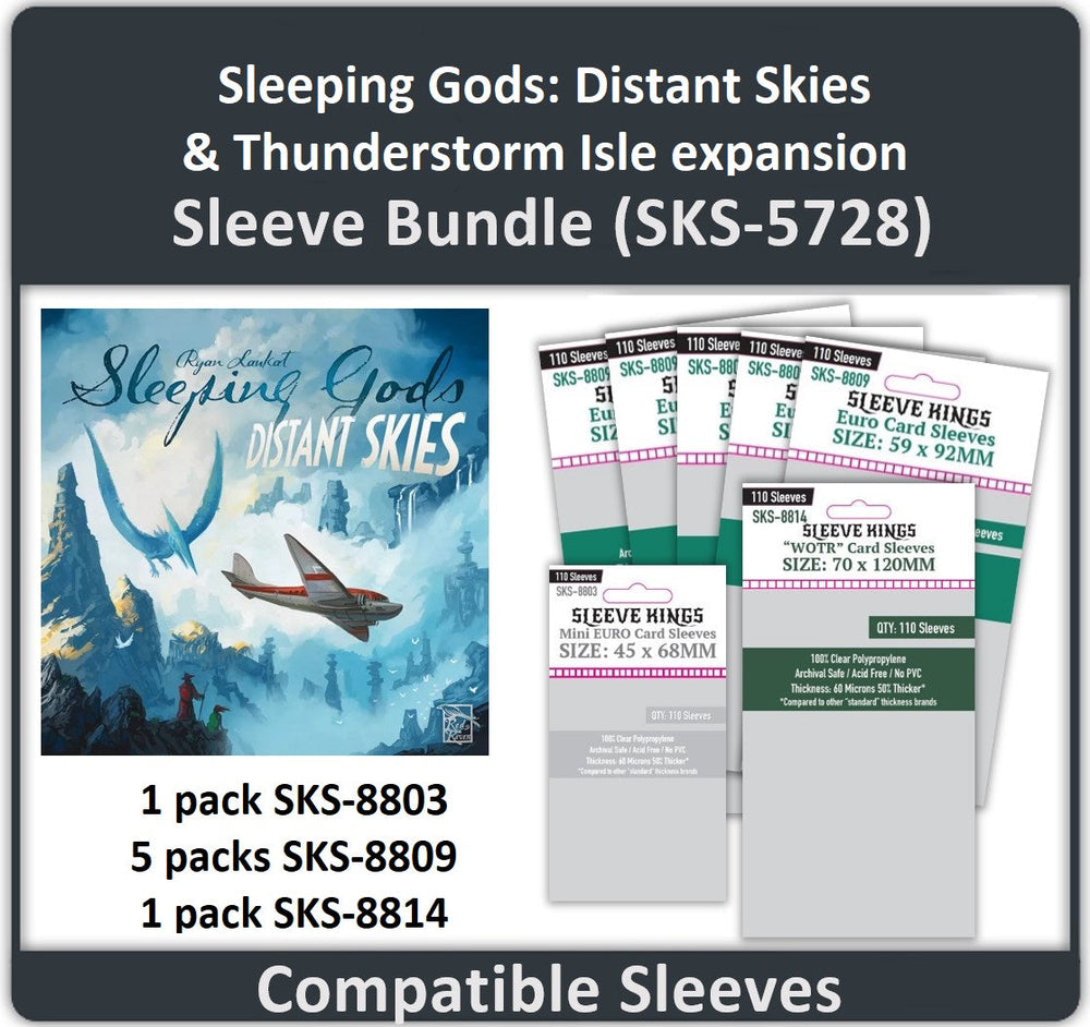 "Sleeping Gods: Distant Skies & Thunderstorm Isle" Expansion Compatible Sleeve Bundle (8803 X1 + 8809 X5 + 8814 X1) (ONLINE ORDER ONLY)