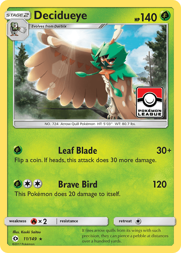 Decidueye (11/149) [Sun & Moon: Base Set] (Online Only)
