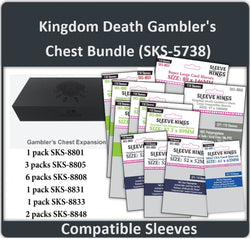 "Kingdom Death Gambler's Chest" Compatible Sleeve Bundle (8801 X 1, 8805 X 3, 8808 X 6, 8831 X 1, 8833 X 1, 8848 X 2) (ONLINE ORDER ONLY)