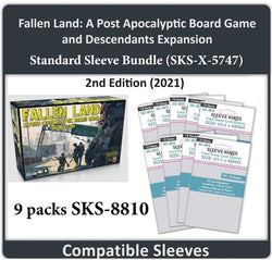 "Fallen Land: A Post Apocalyptic Board Game – 2nd Edition + Descendants" Expansion (2023) Compatible Card Sleeve Bundle (8810 x 9) (ONLINE ORDER ONLY)