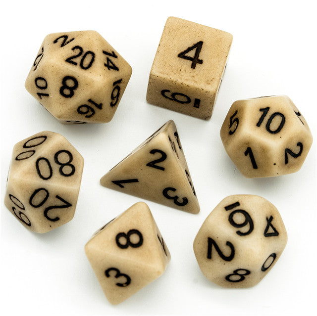 Brown Imitation Stone DND Dice RPG Resin Dice (46g) (Online Only)
