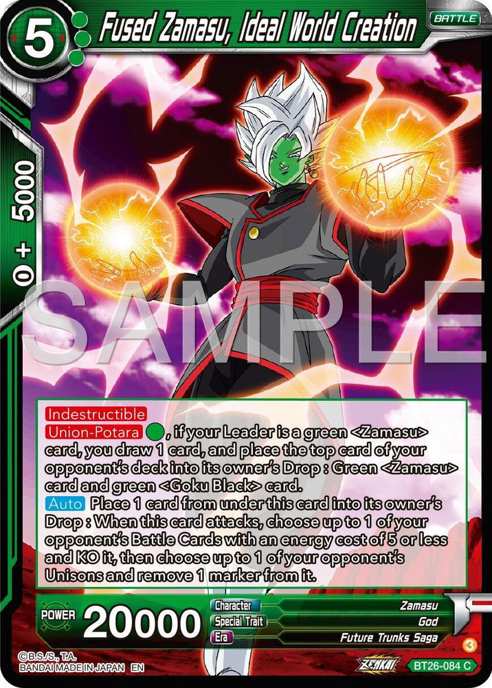Fused Zamasu, Ideal World Creation (BT26-084) [Ultimate Advent] (ONLINE ORDER ONLY)