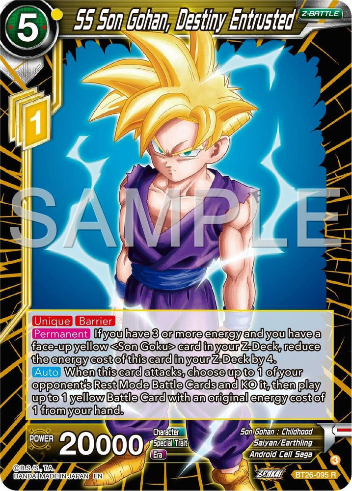 SS Son Gohan, Destiny Entrusted (BT26-095) [Ultimate Advent] (ONLINE ORDER ONLY)