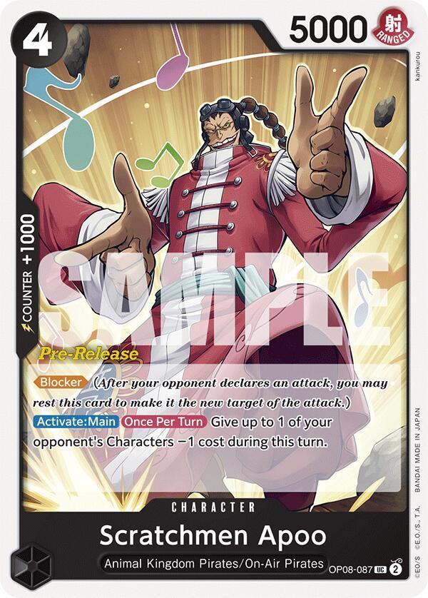 Scratchmen Apoo [Two Legends Pre-Release Cards] (ONLINE ORDER ONLY)