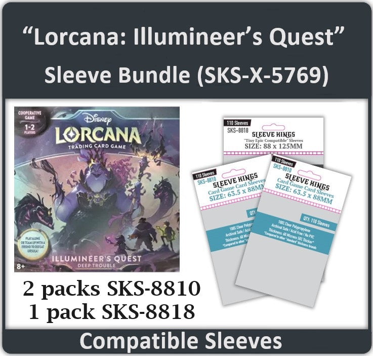"Lorcana: Illumineer's Quest" Compatible Card Sleeve Bundle (8810 x 2 + 8818 x 1) (ONLINE ORDER ONLY)